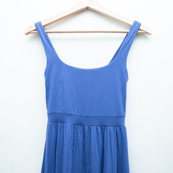 Aritzia Wilfred Square Neck Maxi Tank Dress (BLUE) - Picture 3 of 6